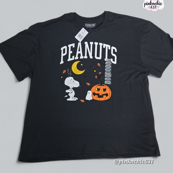 Peanuts Halloween Snoopy & Woodstock Ghost Graphic Tee Shirt Size Large - Picture 3 of 6